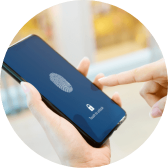 a fingerprint app on a phone