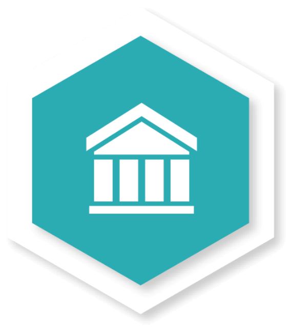 a bank icon