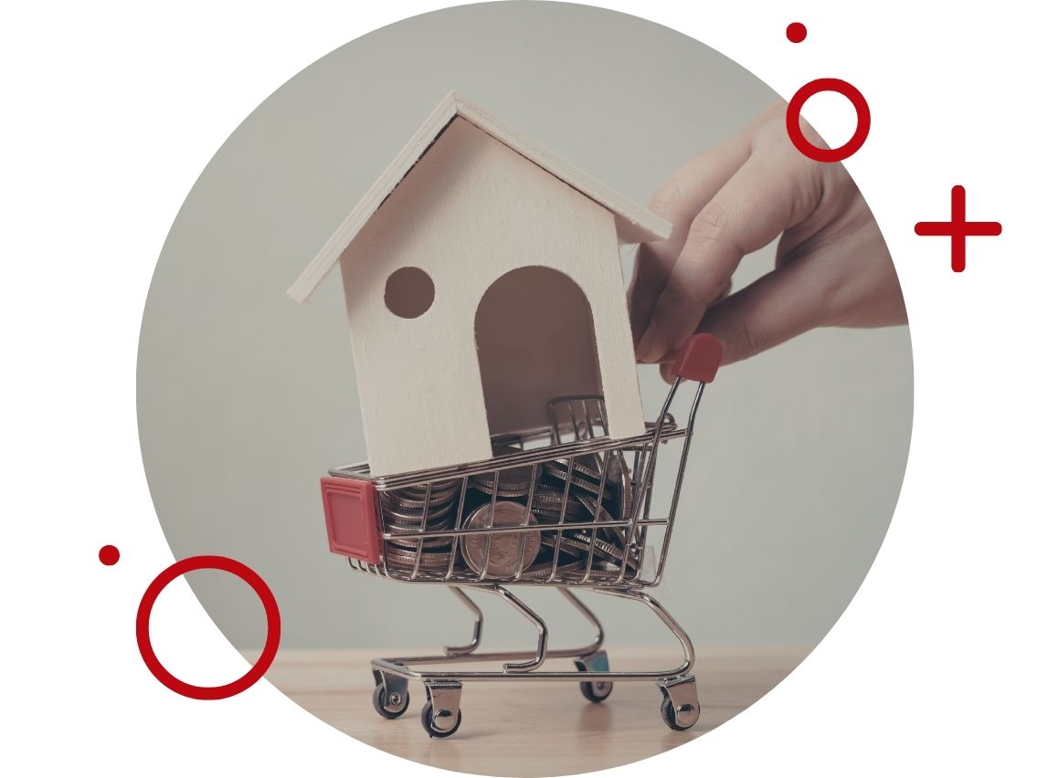 Wooden Home in Shopping Cart