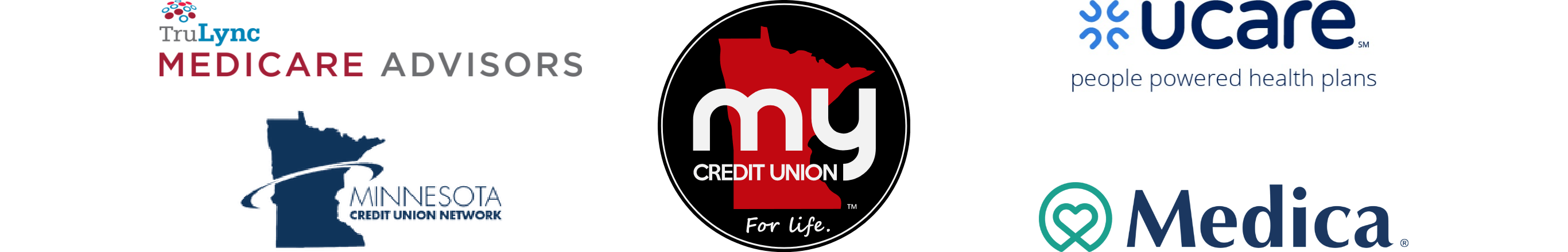 Sponsors of the Veterans' Seminar 2024: TruLync Medicare Advisors, Minnesota Credit Union Network, UCARE, Medica and the host MY CREDIT UNION