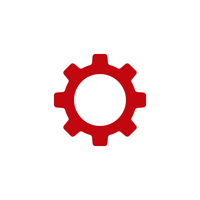 red gear icon