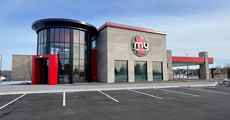 My Credit Union Rosemount location exterior building with logo